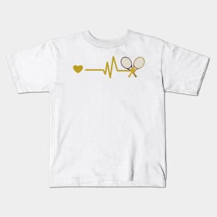 Tennis Heartbeat and Love Heart Kids T-Shirt